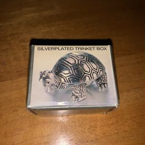 Silverplated Turtle Trinket Box